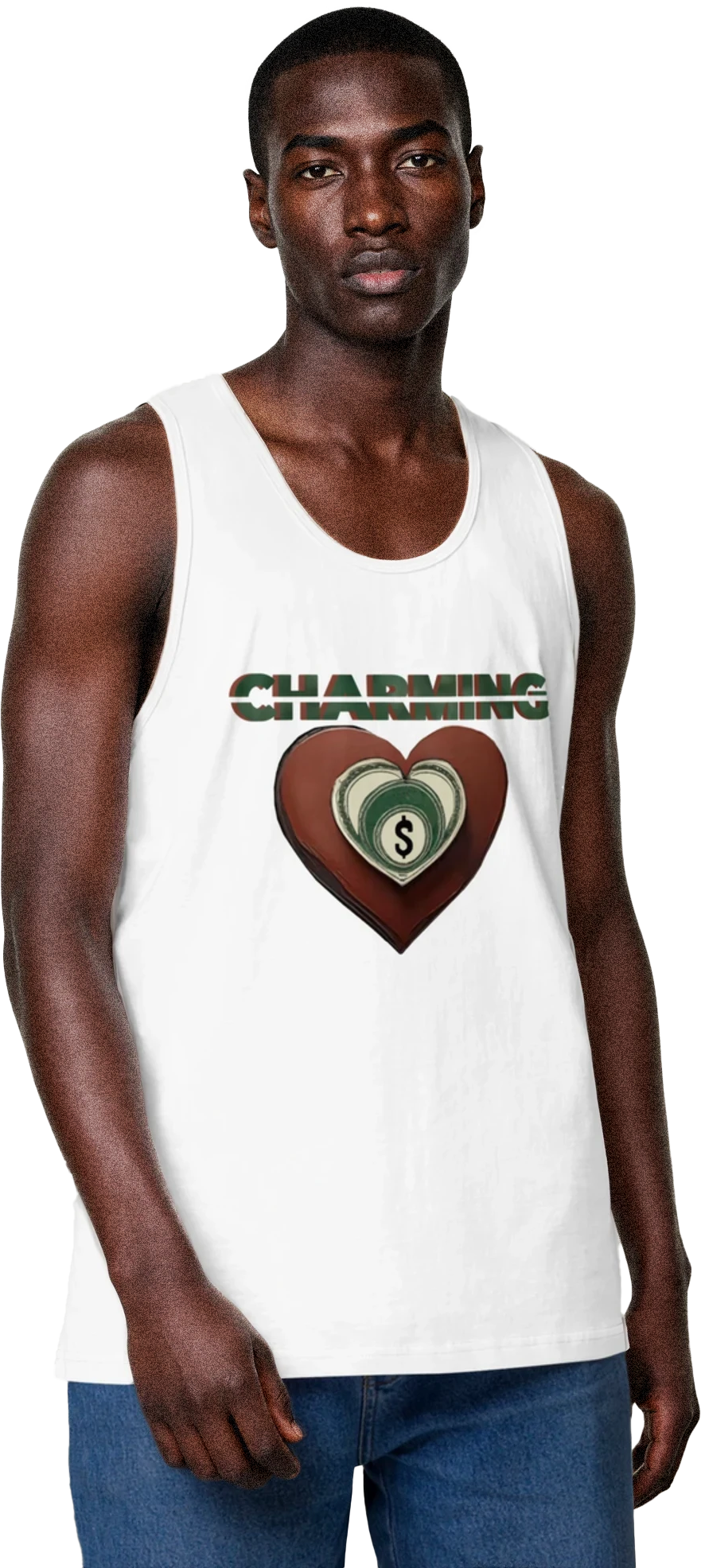 Charming White Swag Tank
