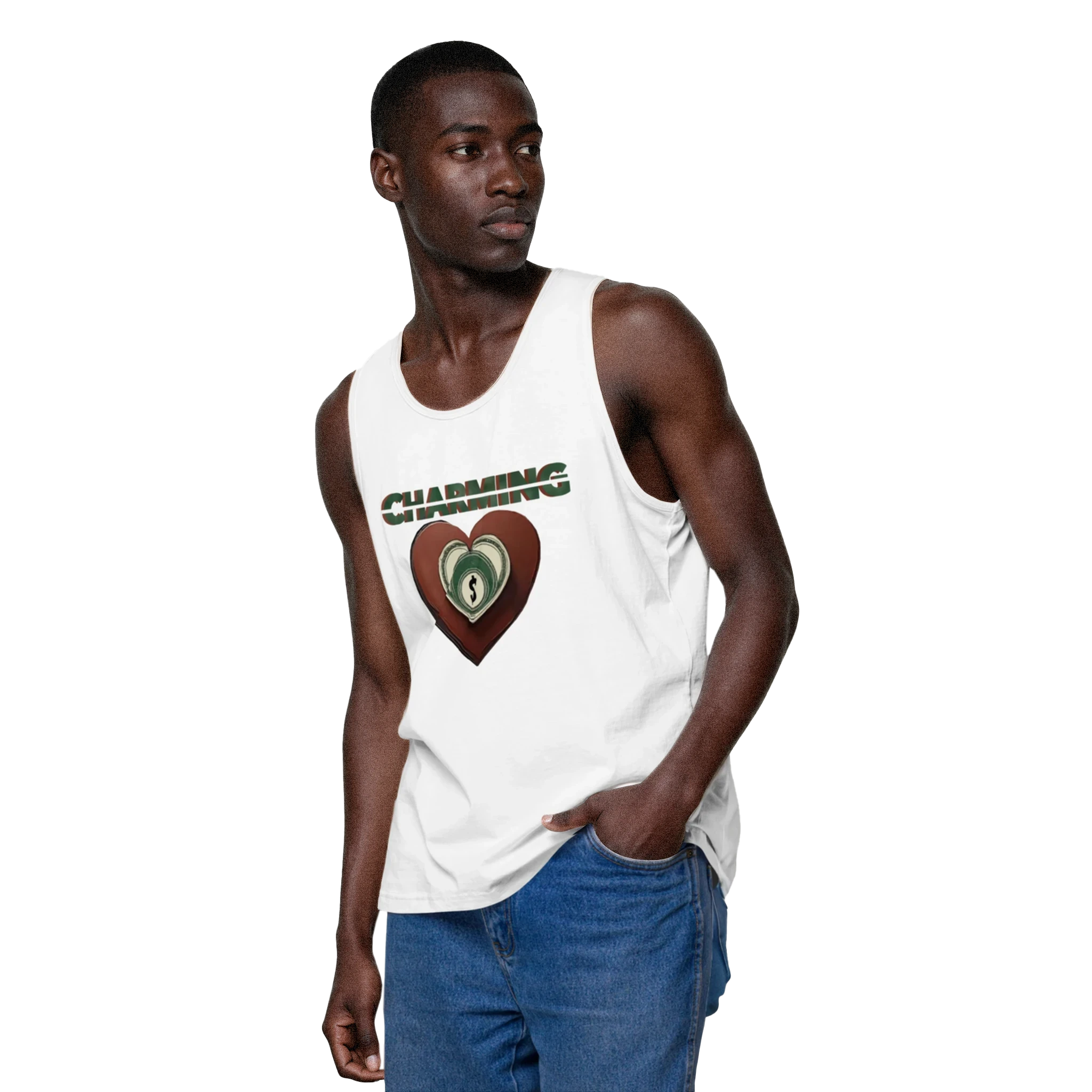 Charming White Swag Tank