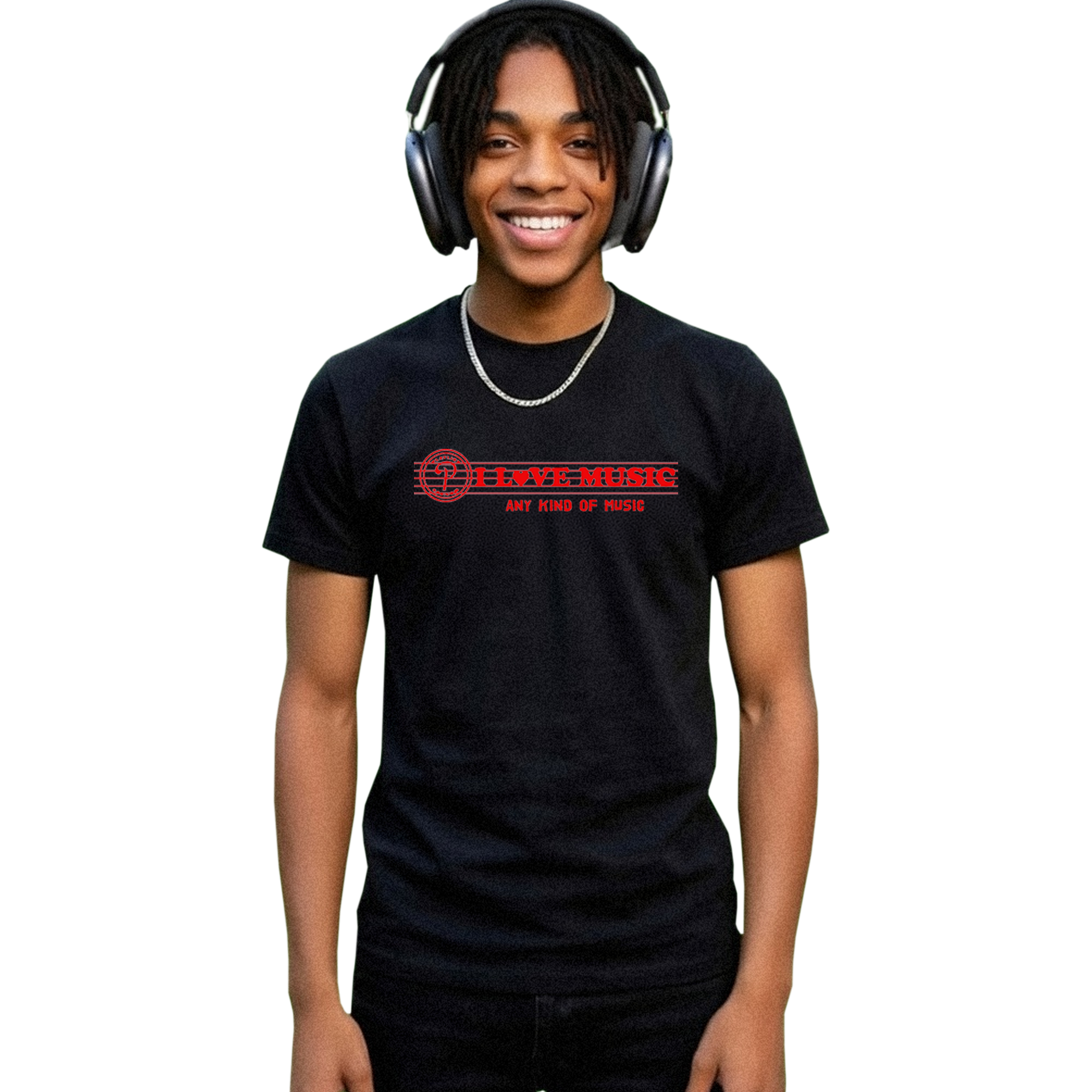 I Love Music Black T