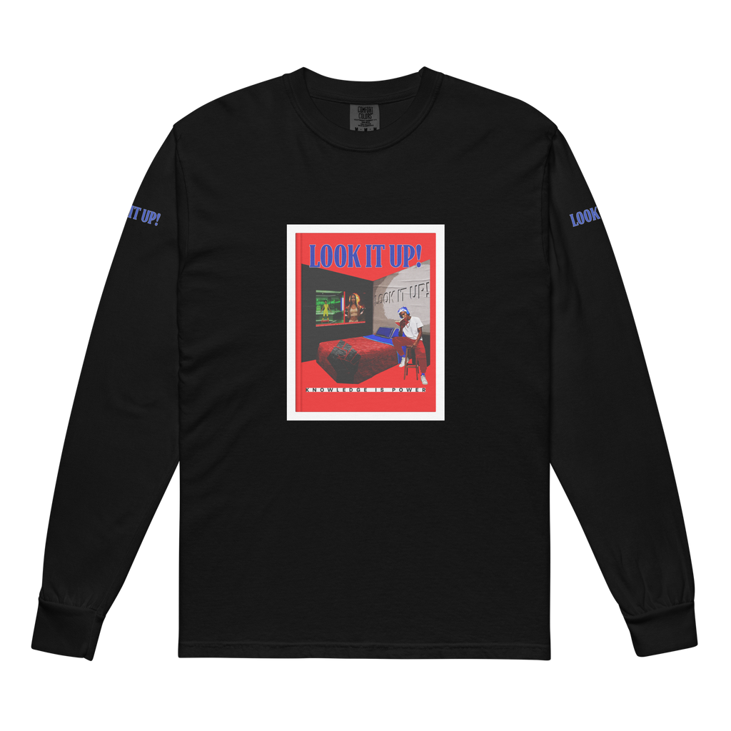 Look It Up Long-sleeve Heavyweight Black T