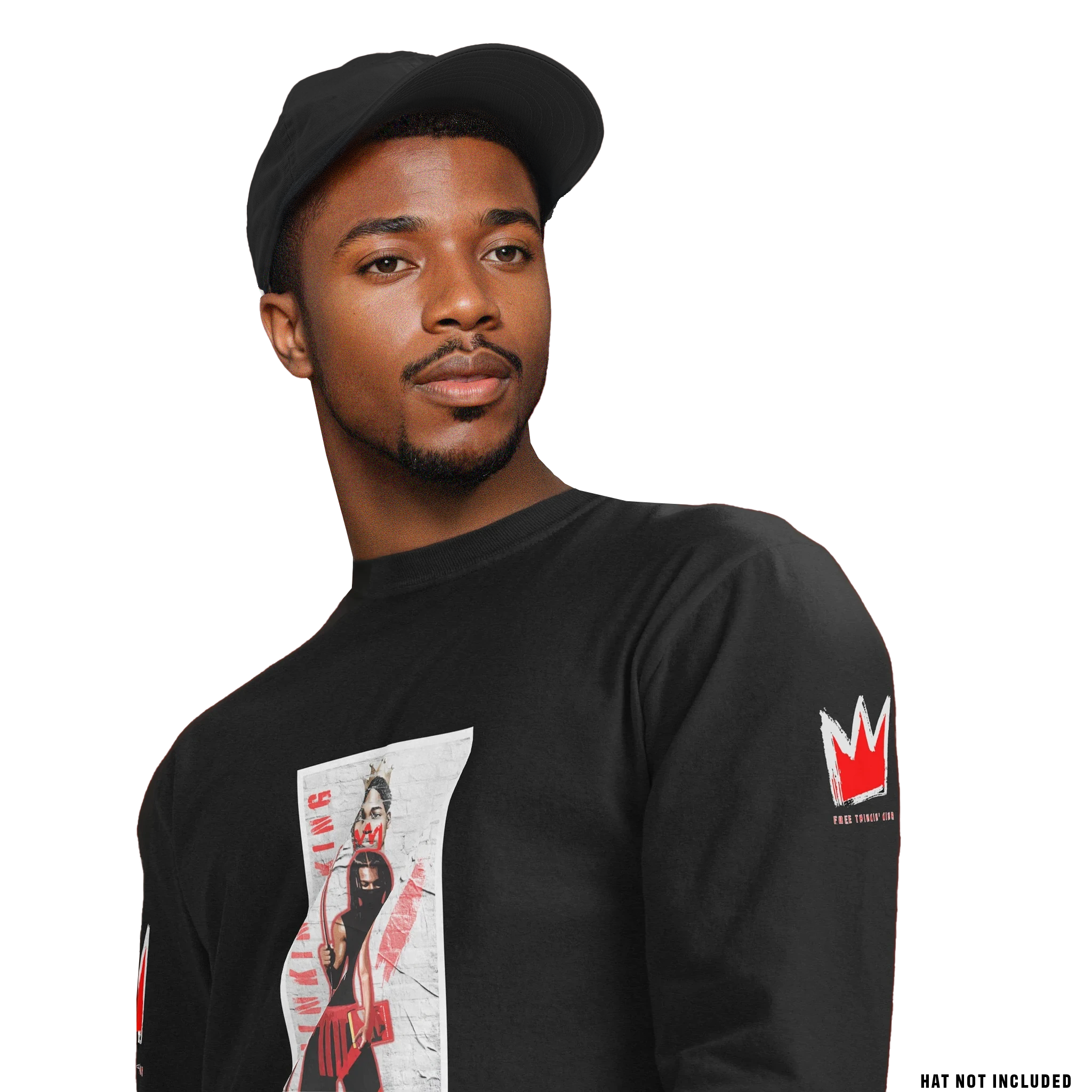 Warrior King Long Sleeve heavyweight Black T