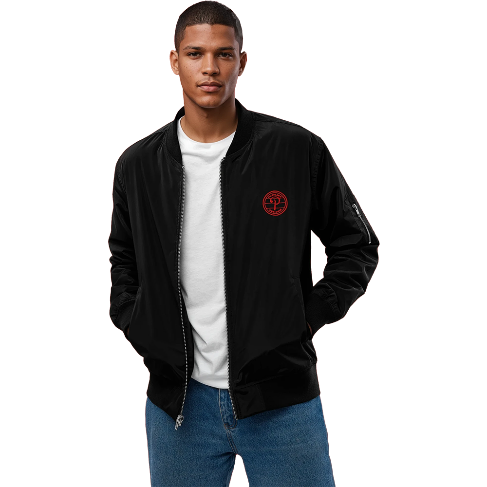 Playlist666.com Premium Recycled Bomber Jacket