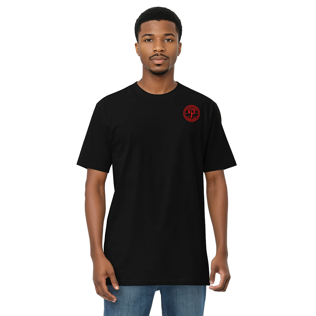 Men’s Red Playlist666.com premium heavyweight tee