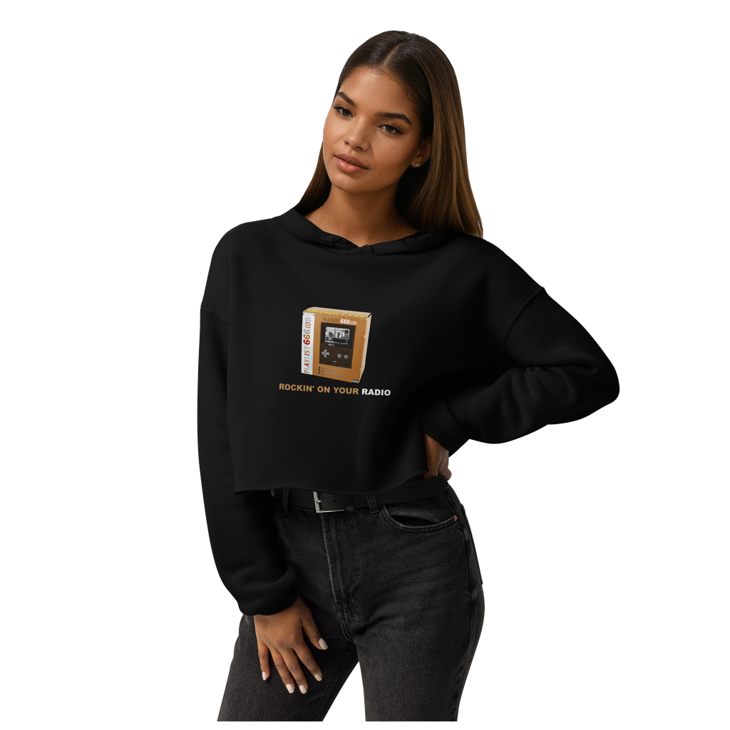 Playlist666.com Women's Crop Hoodie