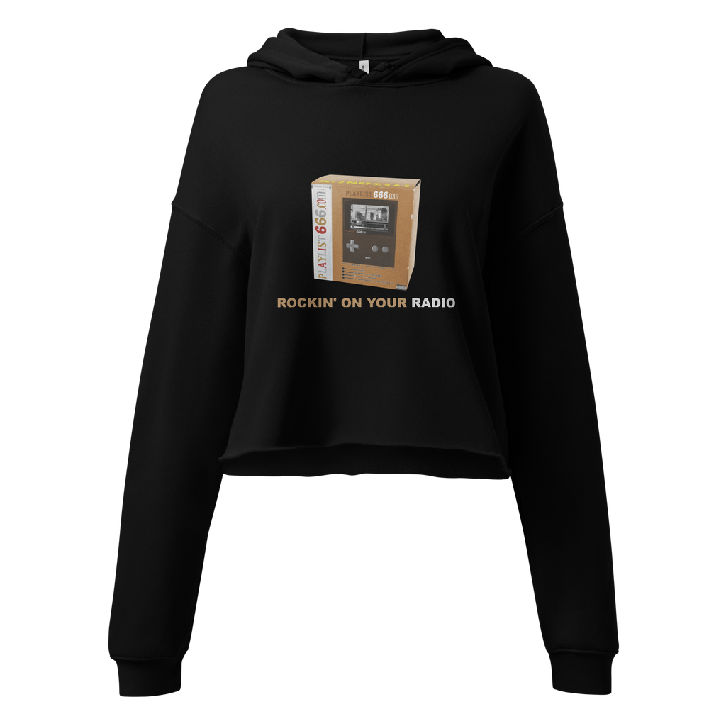 Playlist666.com Women's Crop Hoodie