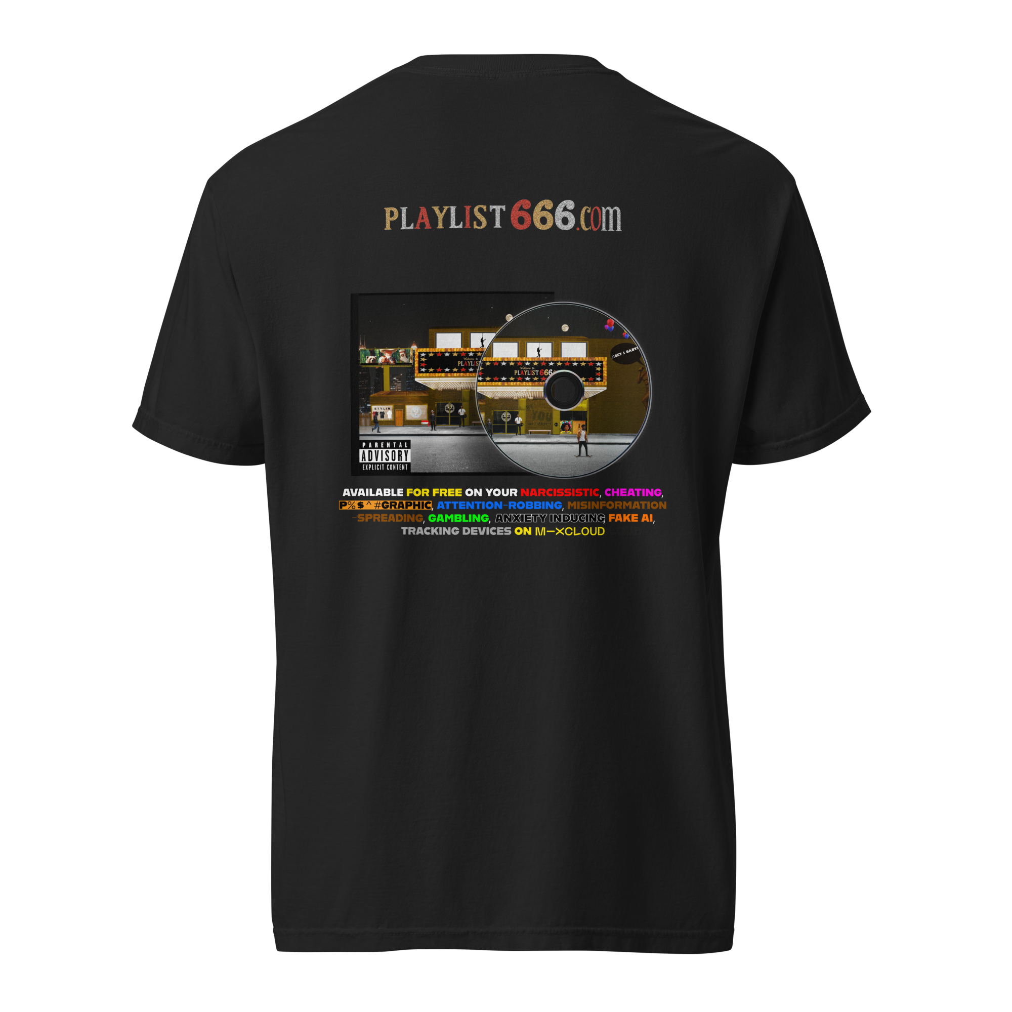 Playlist666 Set 1 Black Backflip T