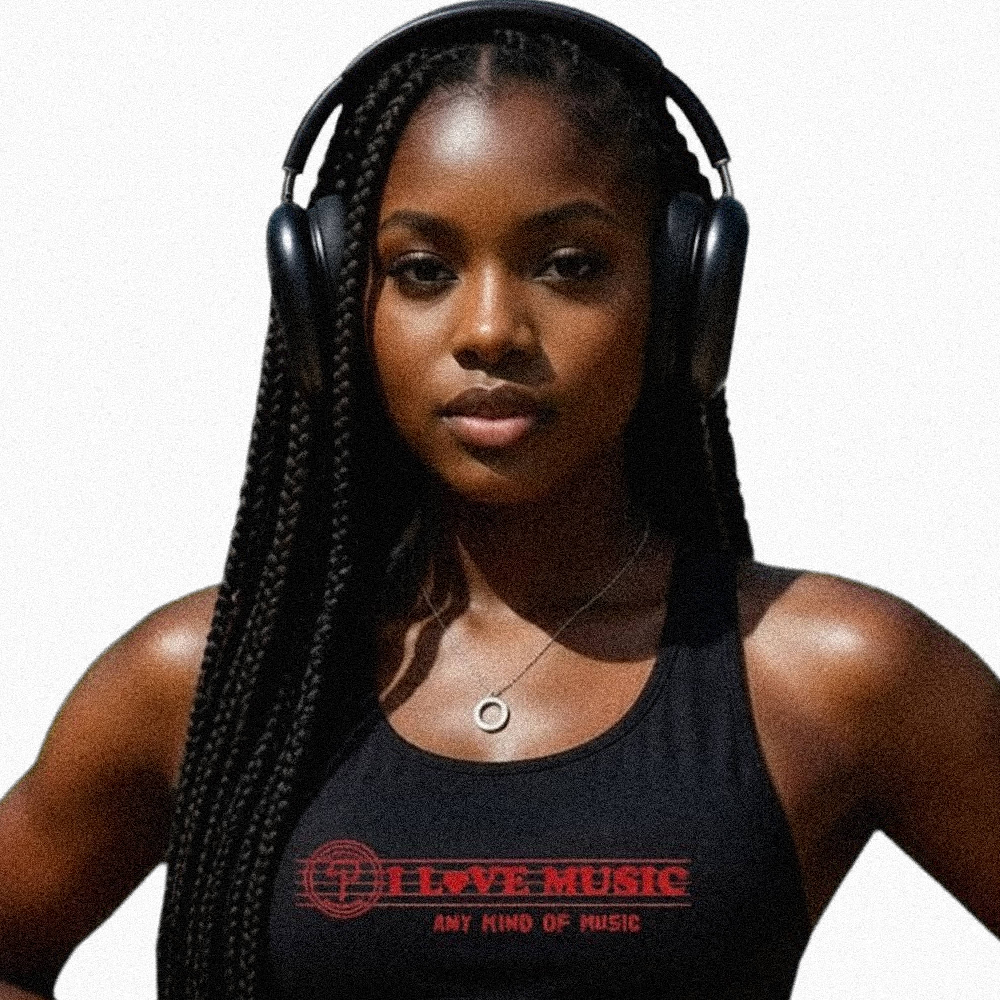 I Love Music Padded Sports Bra