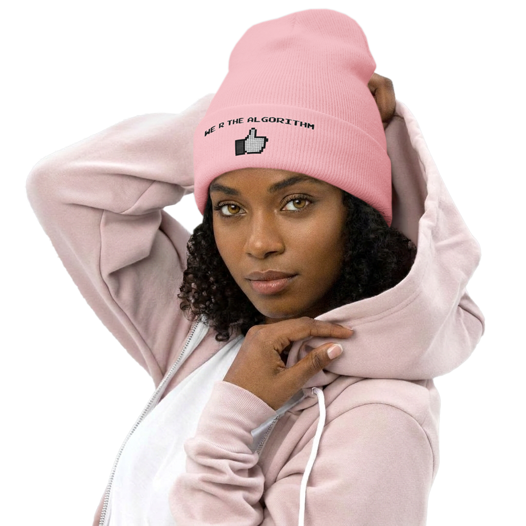 We R The Algorithm Pink Beanie