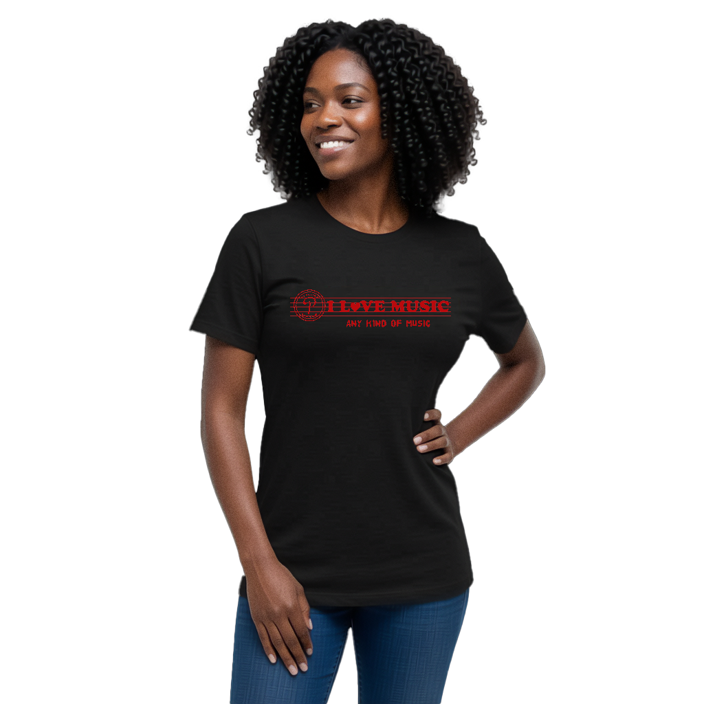 Women's I Love Music Relaxed T-Shirt
